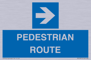 PEDESTRIAN ROUTE - right arrow